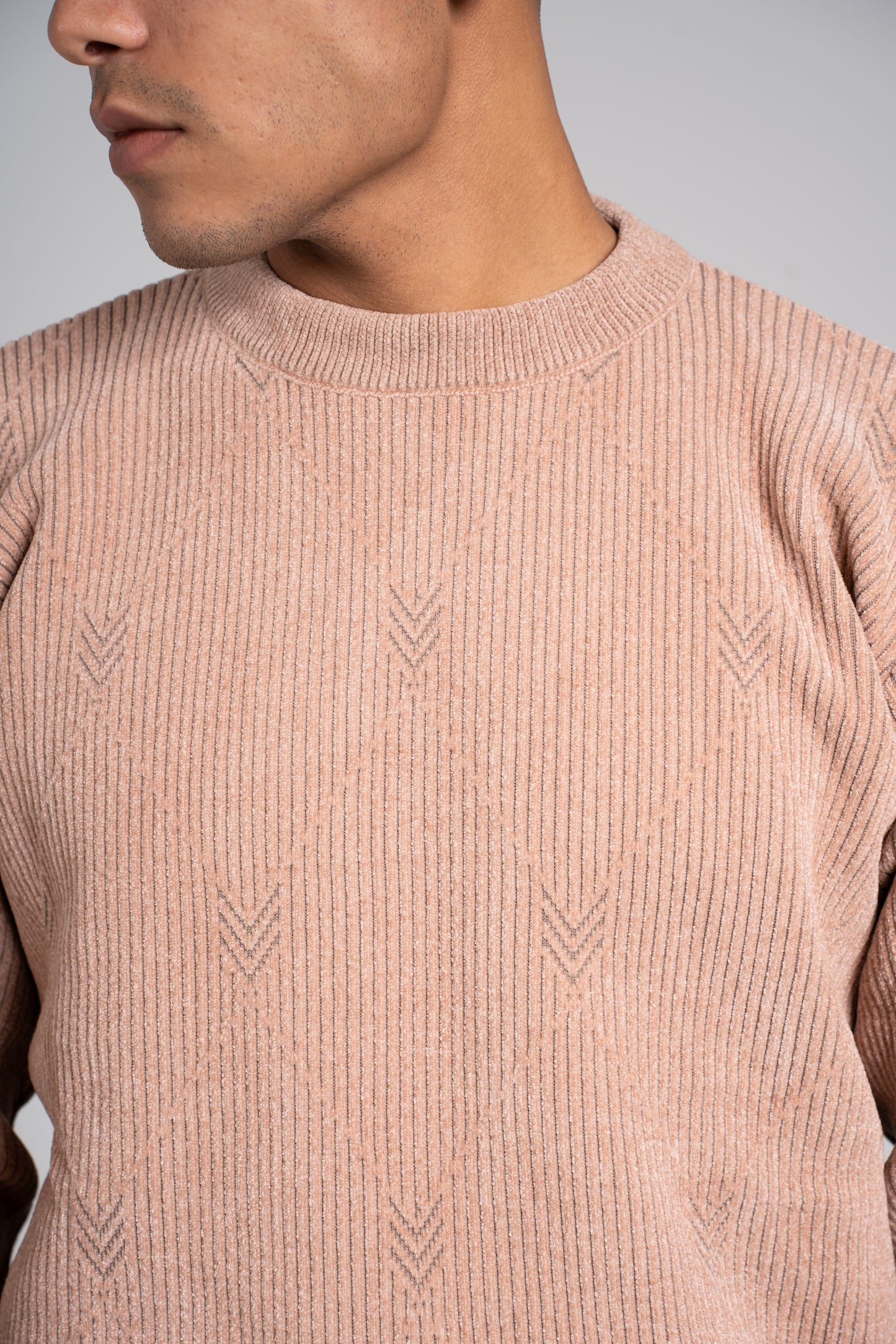 Ribbed Crew Neck Pullover - بلوفر مضلع برقبة دائرية