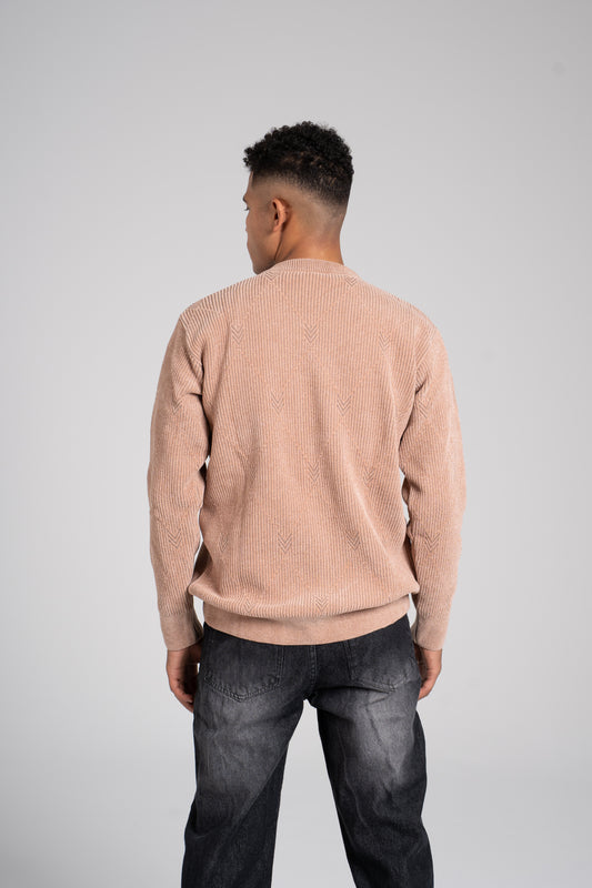 Ribbed Crew Neck Pullover - بلوفر مضلع برقبة دائرية