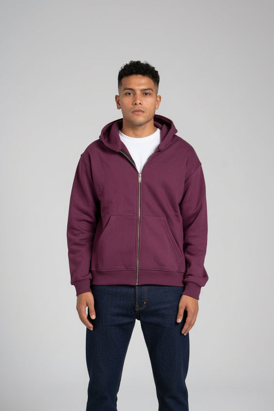 Zipper Melton Hoodie - هودي ميلتون بسحاب