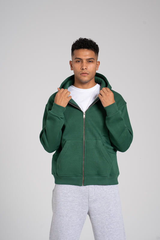 Zipper Melton Hoodie - هودي ميلتون بسحاب