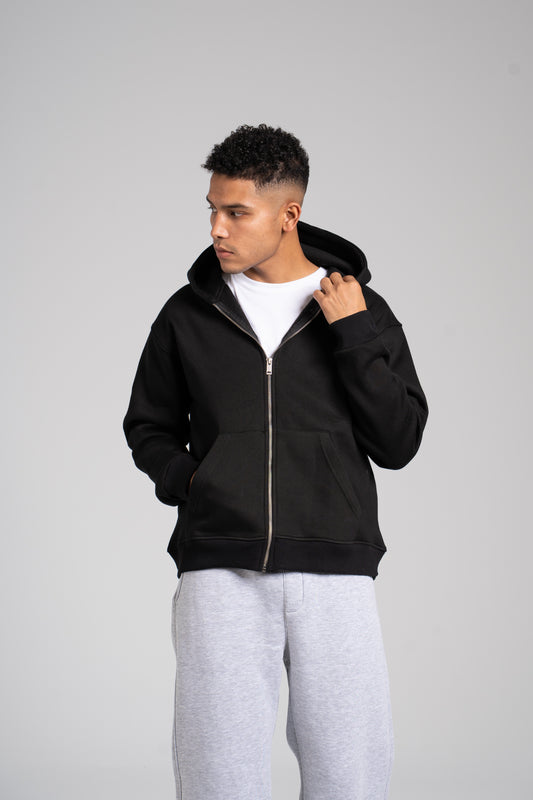 Zipper Melton Hoodie - هودي ميلتون بسحاب
