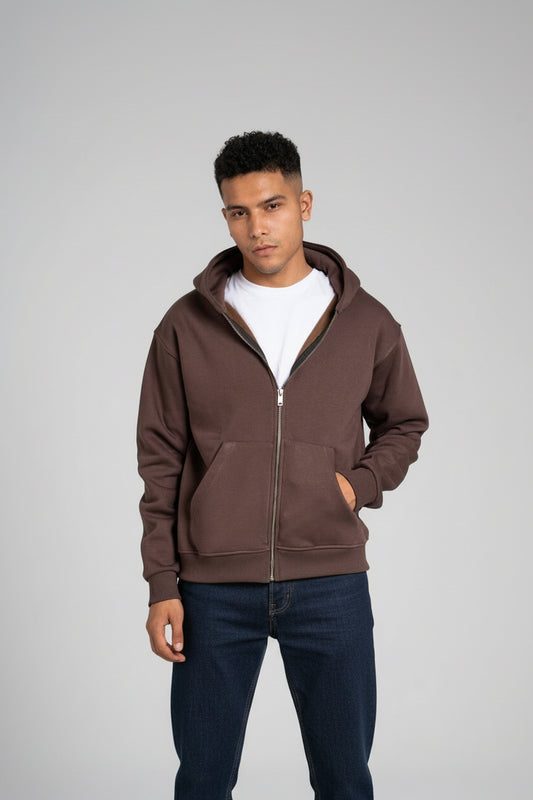Zipper Melton Hoodie - هودي ميلتون بسحاب