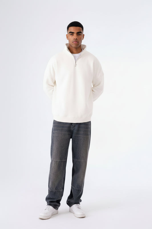 DUSTY BLUE BAGGY DENIM