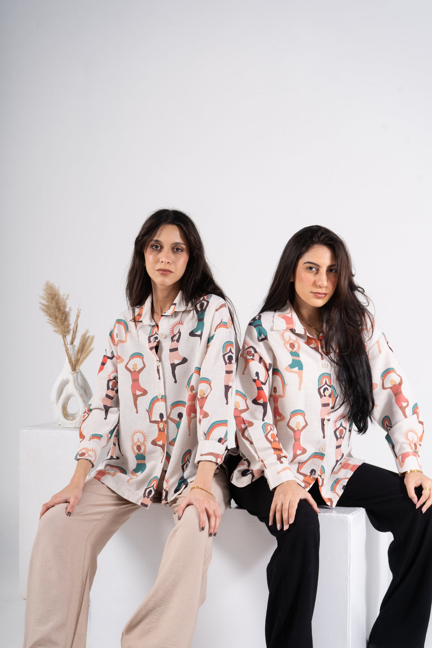 Printed Long Sleeves Turkish Linen Shirt