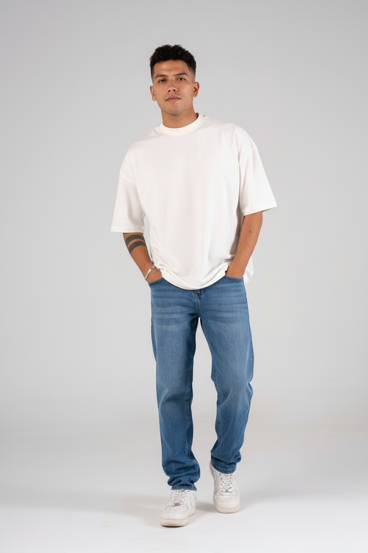 Sky Blue Straight leg Pants