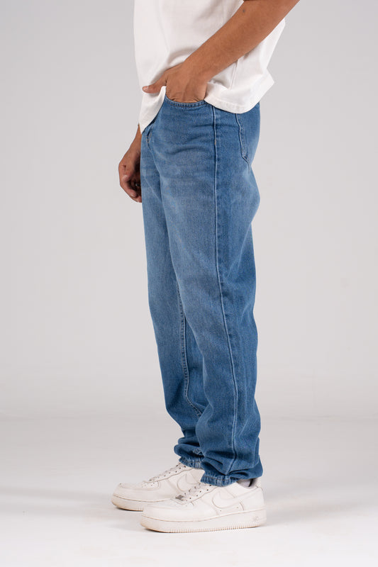 Sky Blue Straight leg Pants - بنطلون جينز برجل مستقيمة