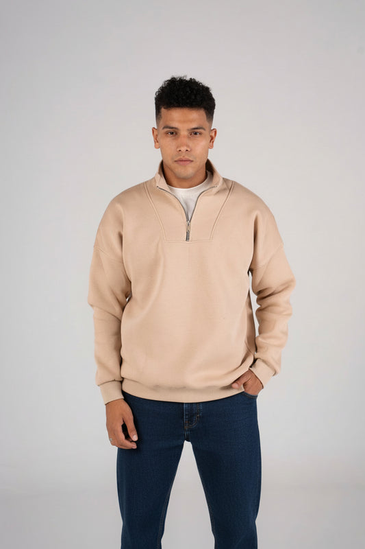 Zipper Melton Sweatshirt - سويت شيرت ميلتون بسحاب