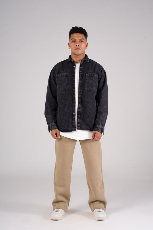 Front Pocket Denim Shirt - قميص جينز بجيب امامي