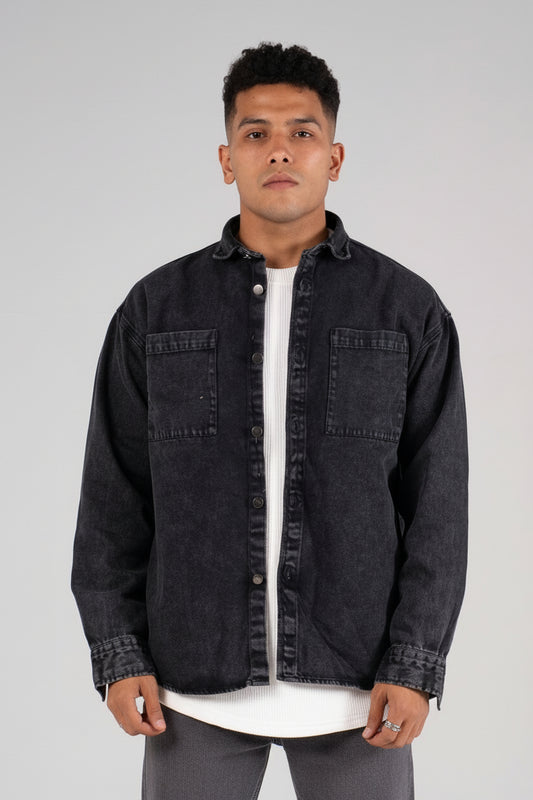 Front Pocket Denim Shirt