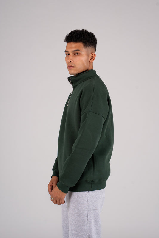 Zipper Melton Sweatshirt - سويت شيرت ميلتون ربع سوستة