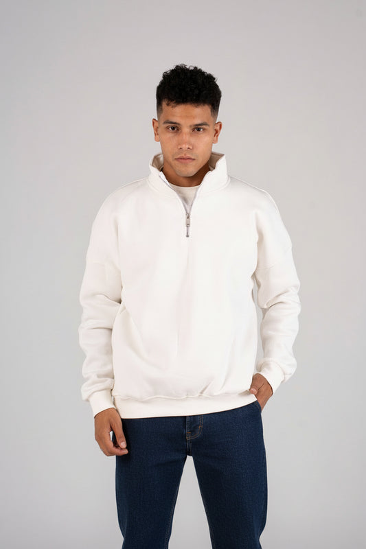 Zipper Melton Sweatshirt - سويت شيرت ميلتون بسحاب