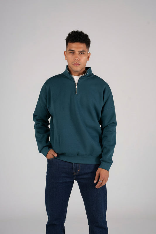 Zipper Melton Sweatshirt - سويت شيرت ميلتون بسحاب
