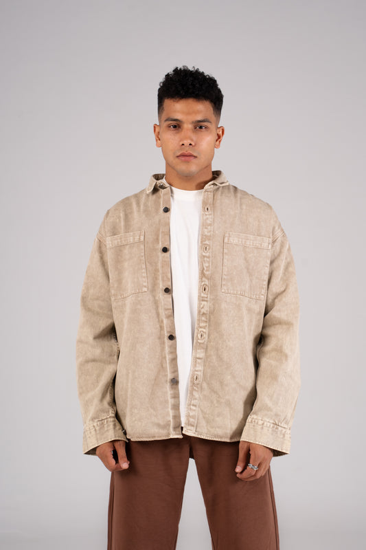 Front Pocket Denim Shirt - قميص جينز بجيب امامي