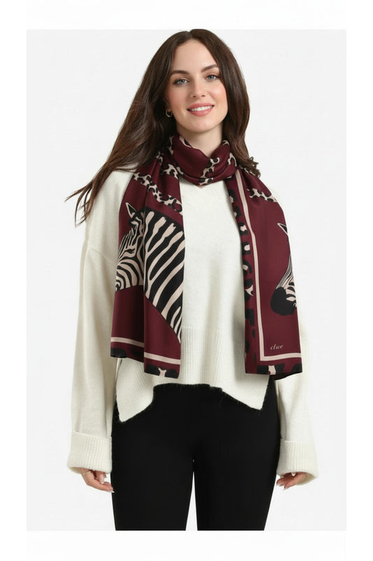 Lightweight Animal Print Scarf