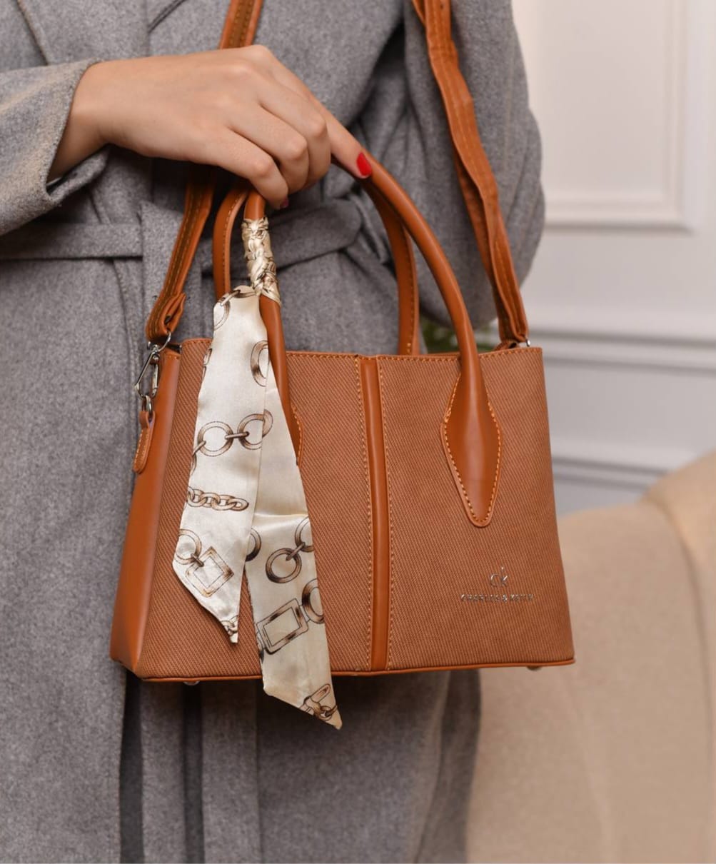 Havana Handbag with Decorative Scarf