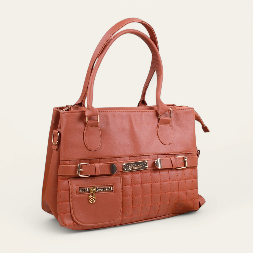 Havana Side Zipper Pocket Handbag