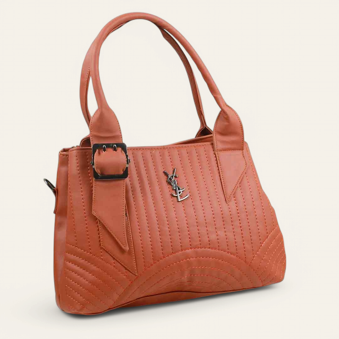 Havana Leather Handbag with Extra Strap