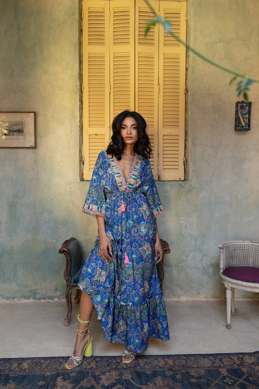 Tiered Dress with Drawstring