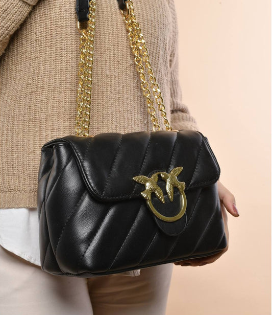 Black Chain Strap Shoulder Bag