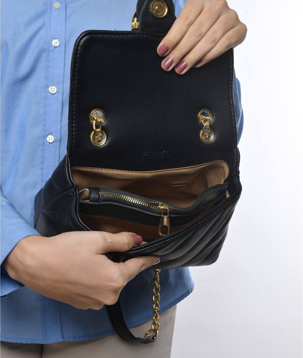 Black Chain Strap Shoulder Bag
