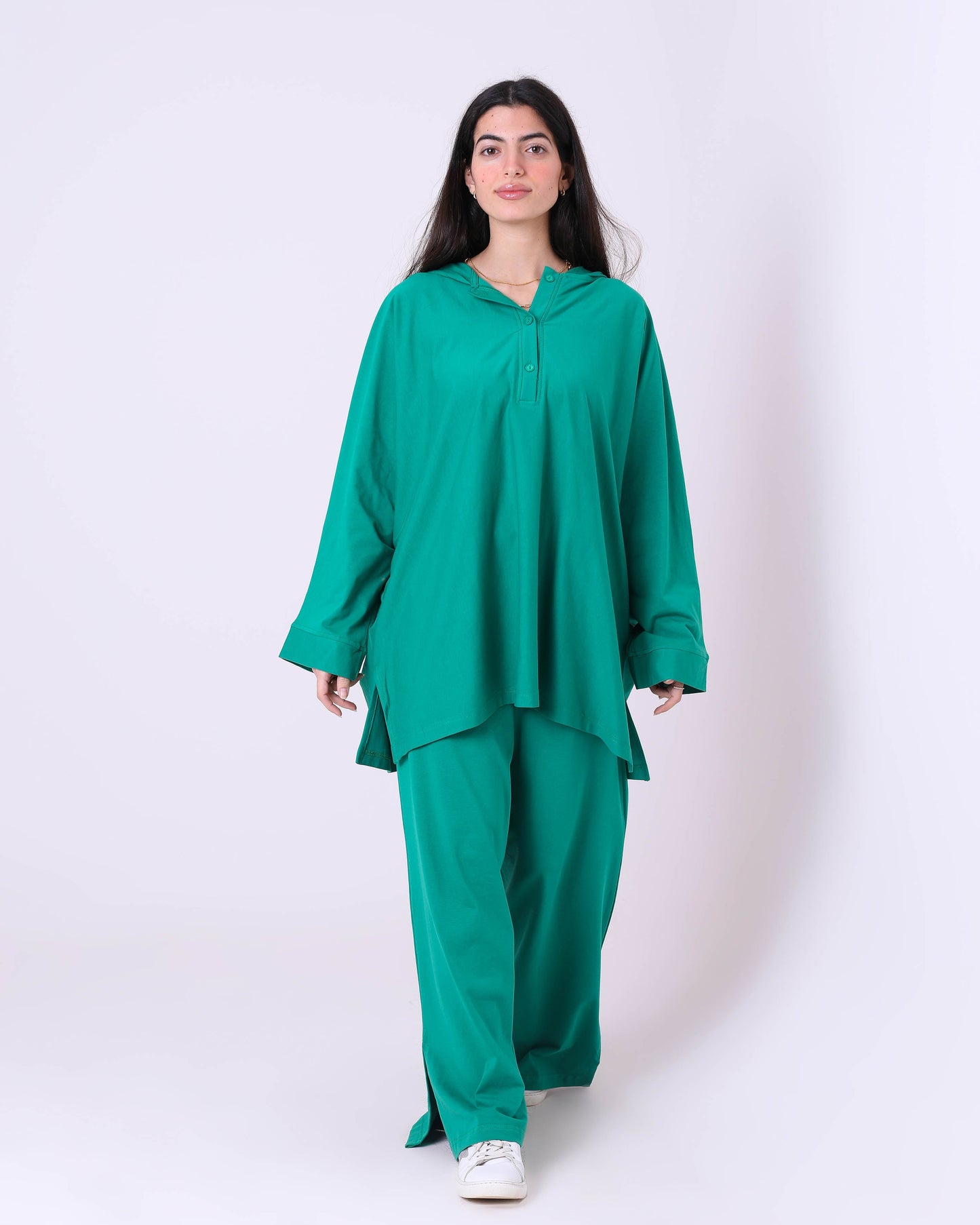 Green Back Printed Cotton T-Shirt