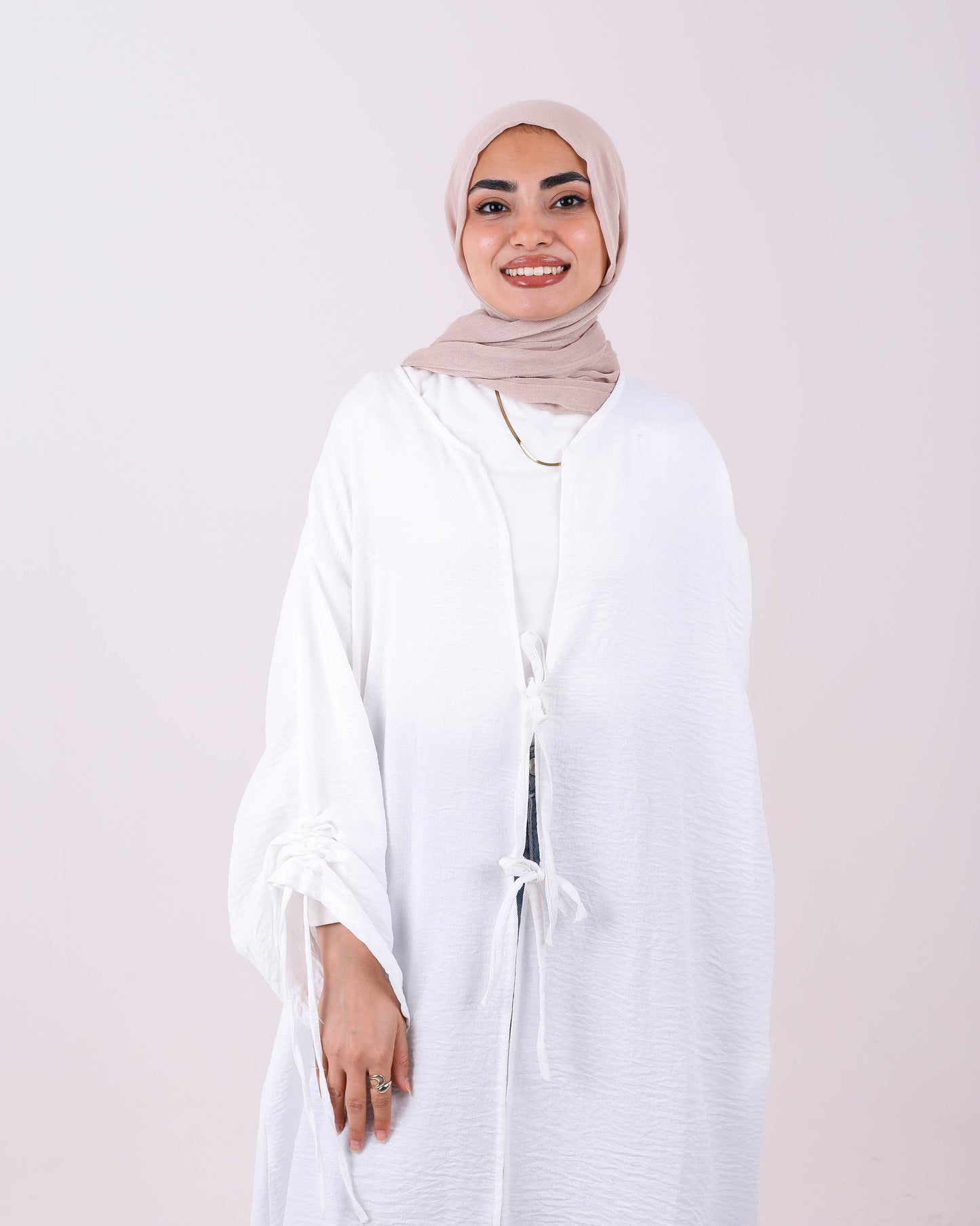 Shirt Dress with Bow Tie