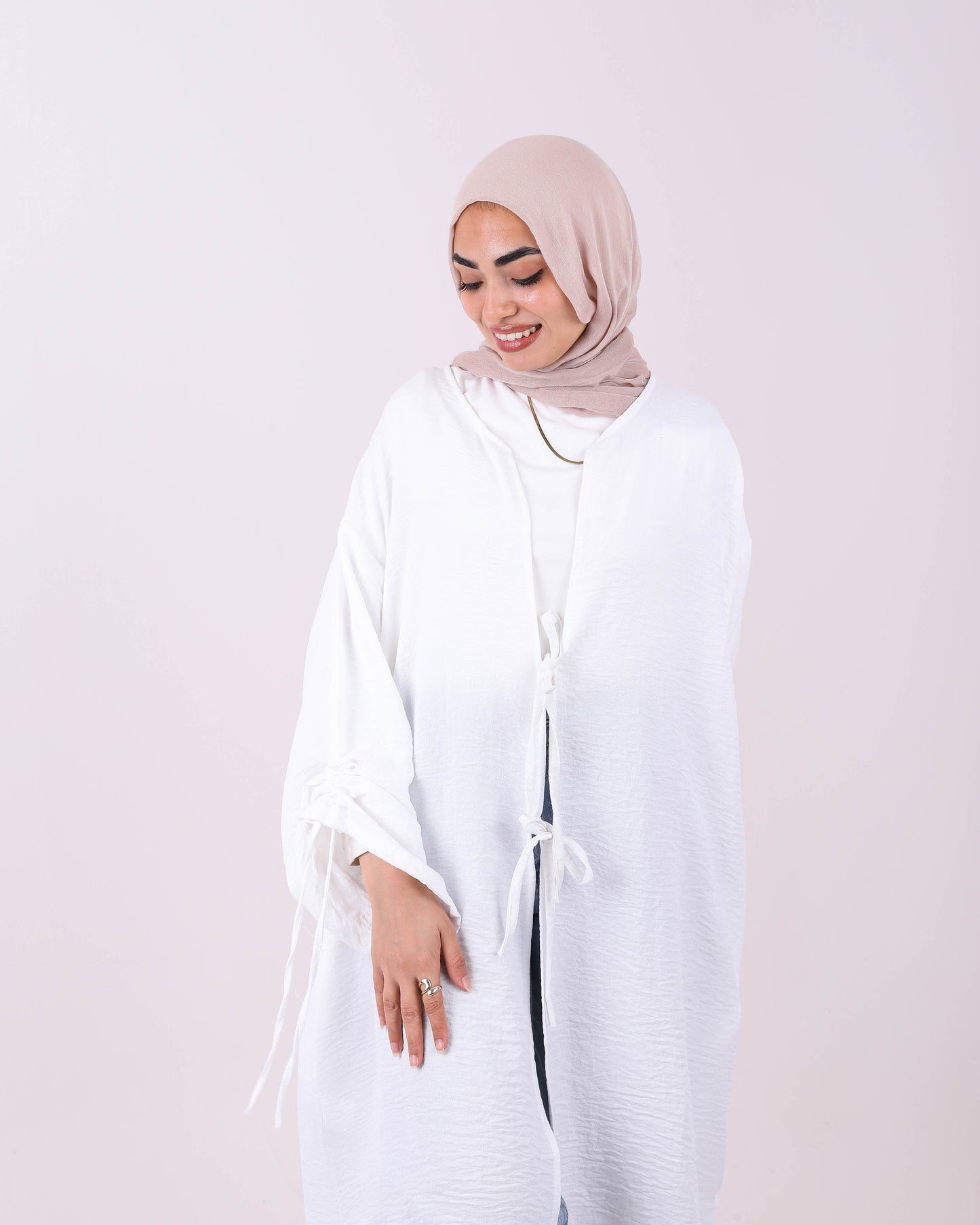 Shirt Dress with Bow Tie