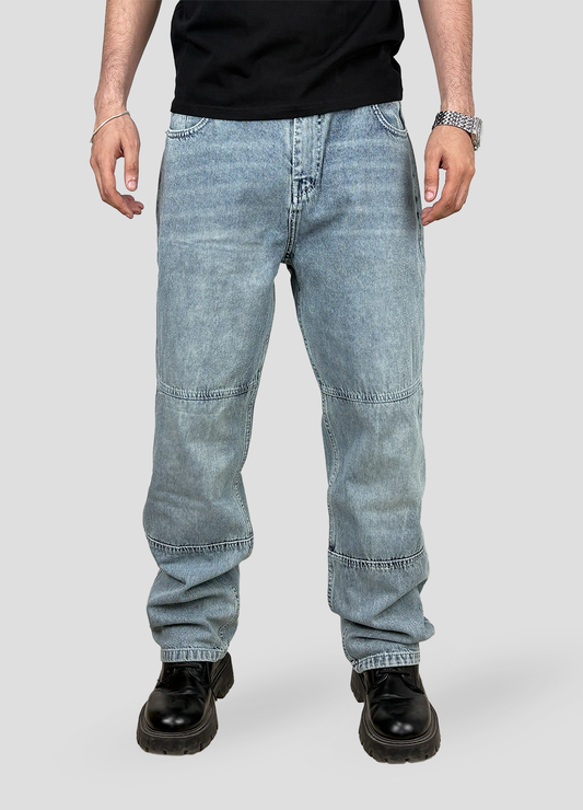Bi-Tone Baggy Fit Jeans