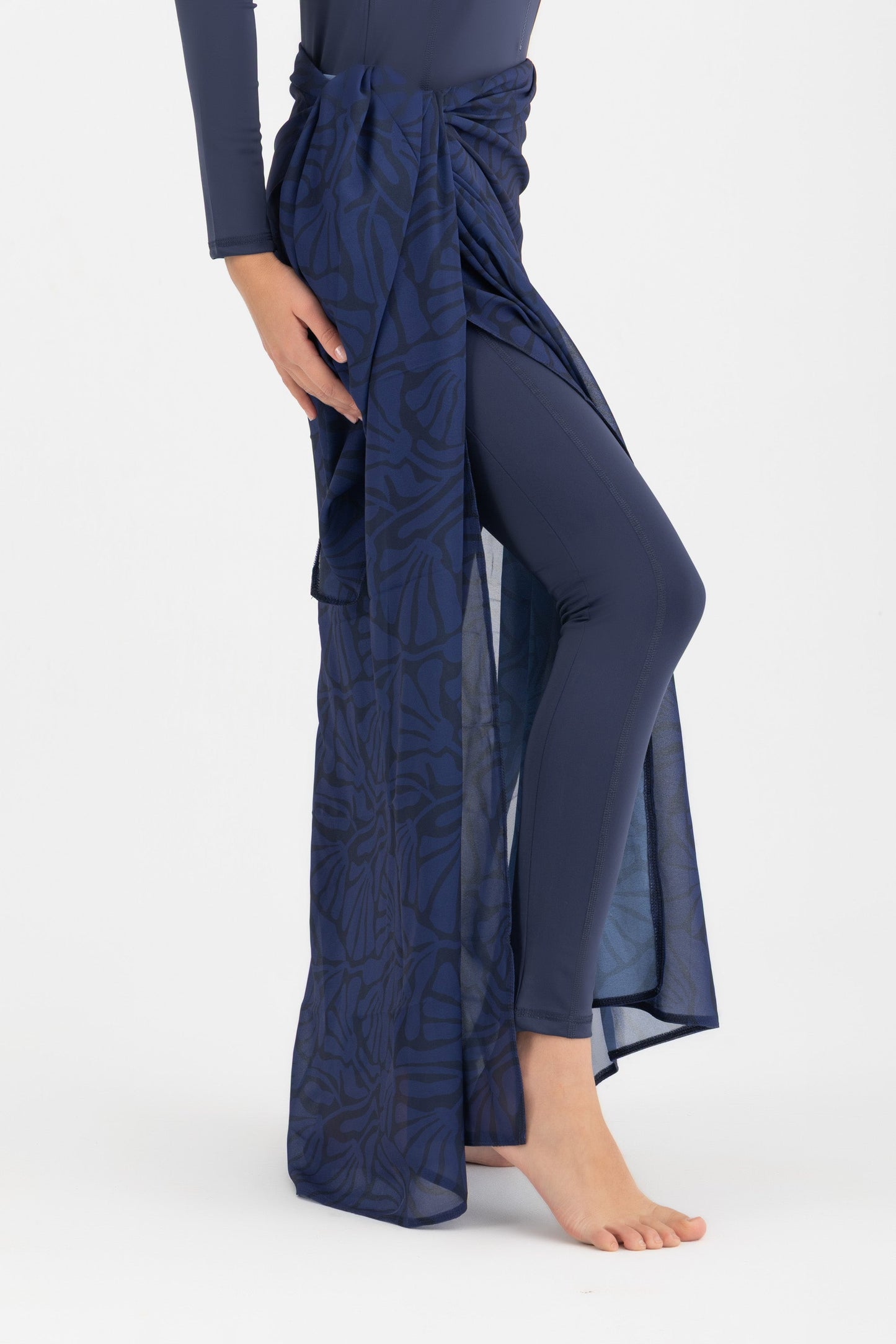 Sapphire Blue Chiffon Wrap Skirt