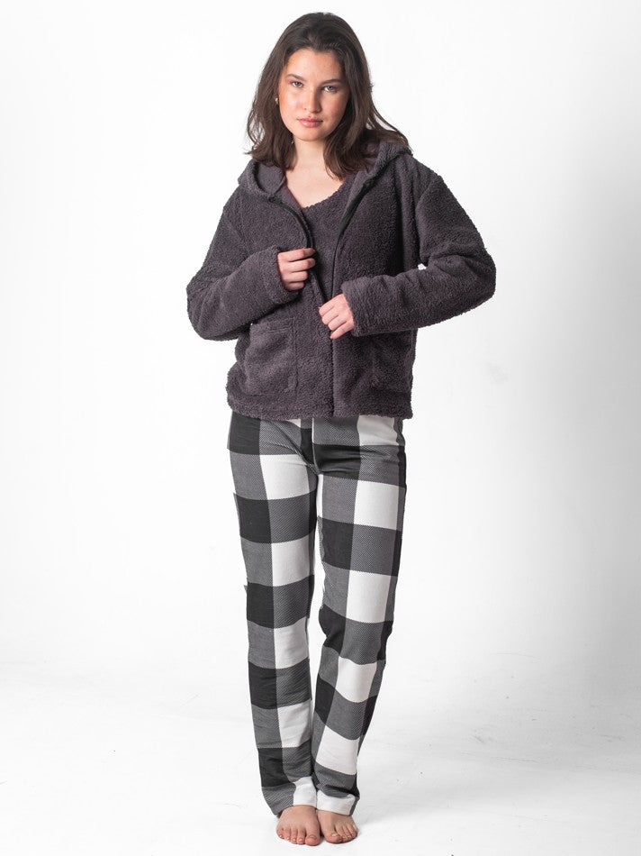 Dark Gray Checkered Pajama Pants