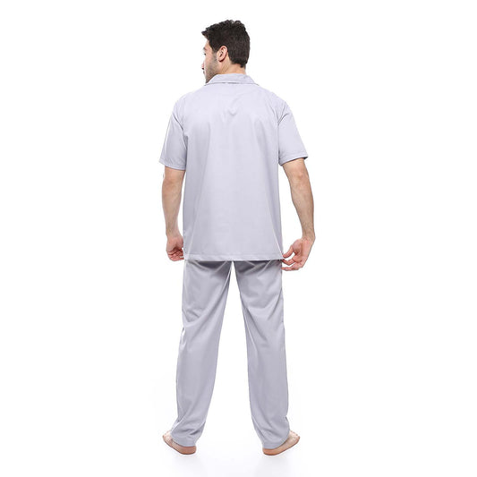 Classic Buttons Pajama Set - طقم بيجامة كلاسيك بأزرار