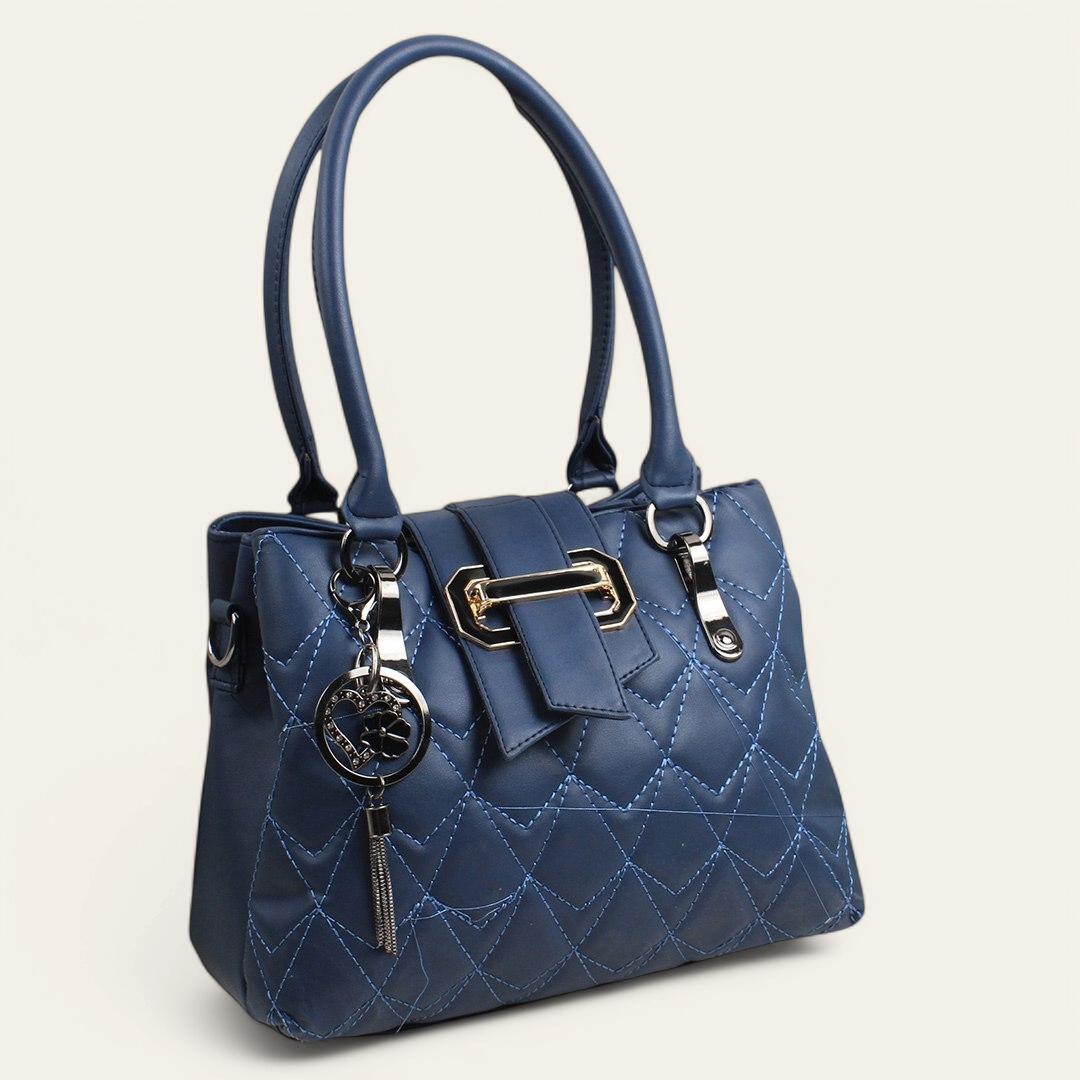 Navy Functional Handbag with Strap