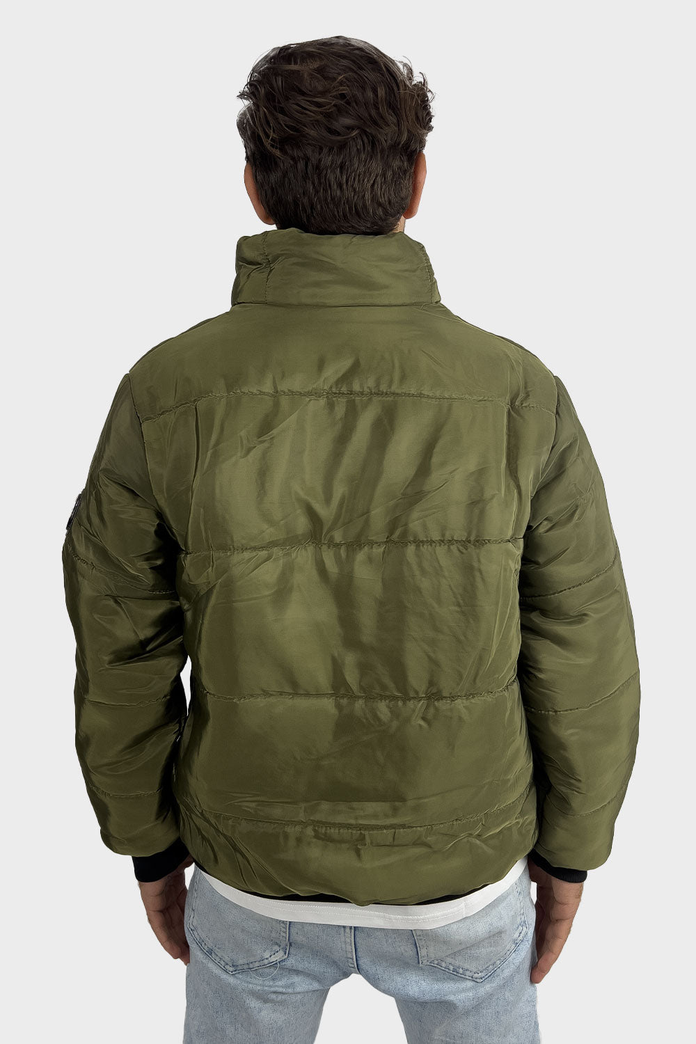 Olive Waterproof Puffer Men Jacket
