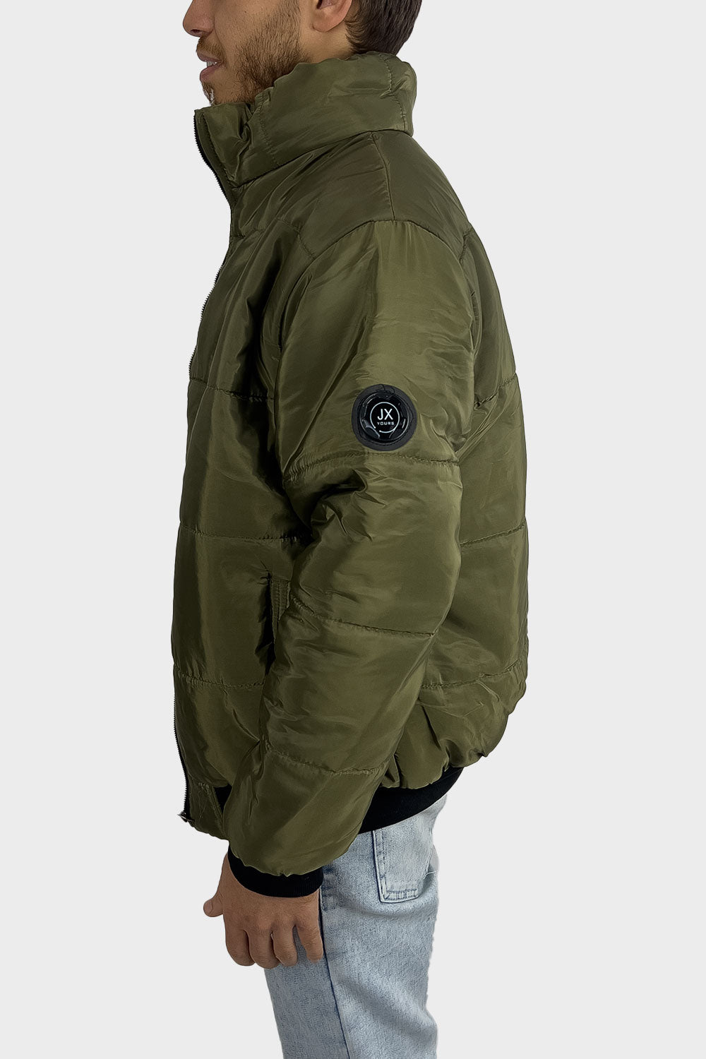 Olive Waterproof Puffer Men Jacket