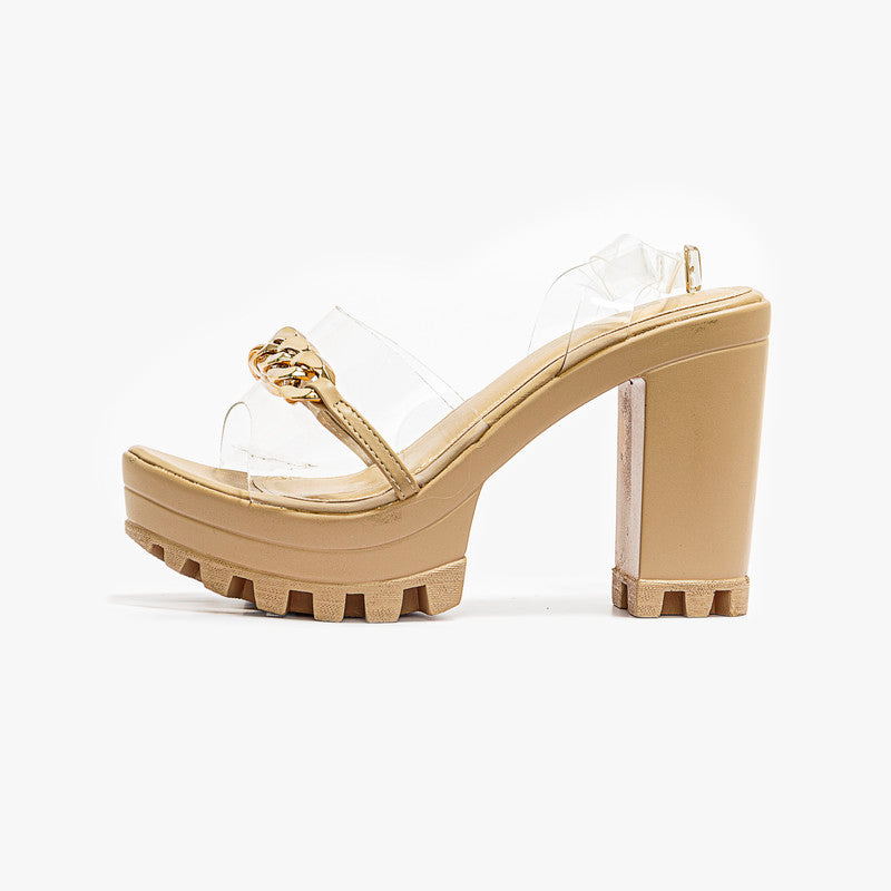 Upper Chain Clear Sandals