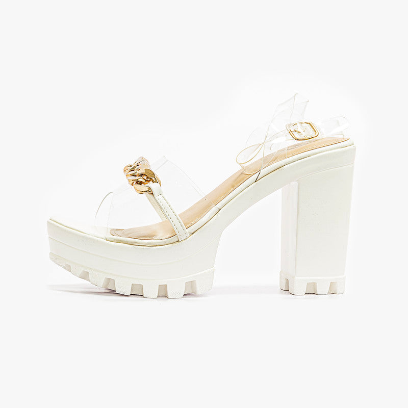 Upper Chain Clear Sandals