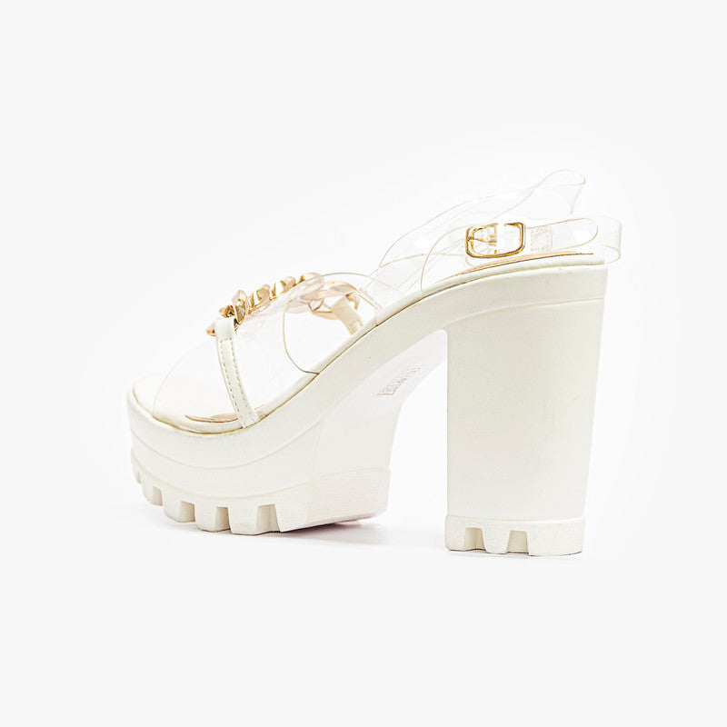 Upper Chain Clear Sandals