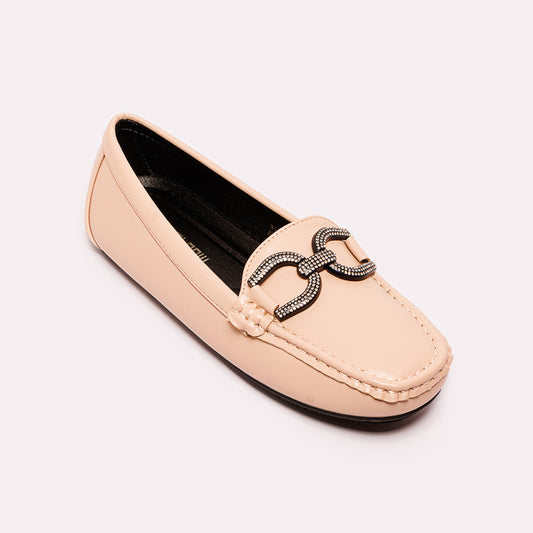 حذاء موكاسين مسطح مزين بالكريستال