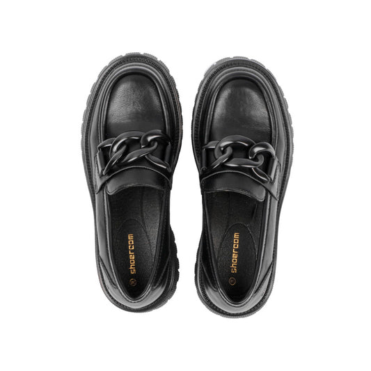 حذاء لوفر بكعب سميك مع لجام حصان