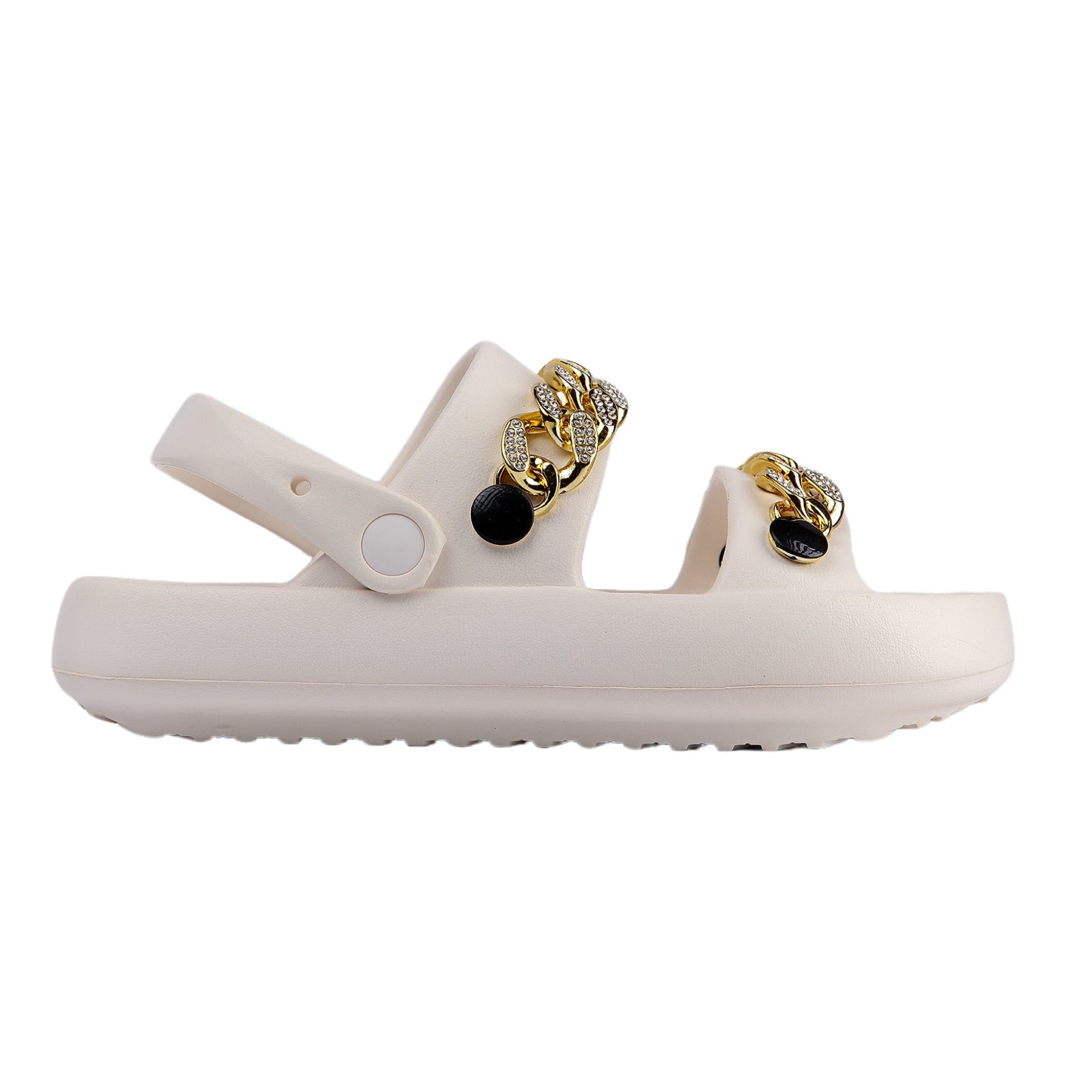 Upper Chain Open Toe Cap Slipper
