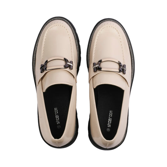 حذاء لوفر كلاسيكي بكعب سميك