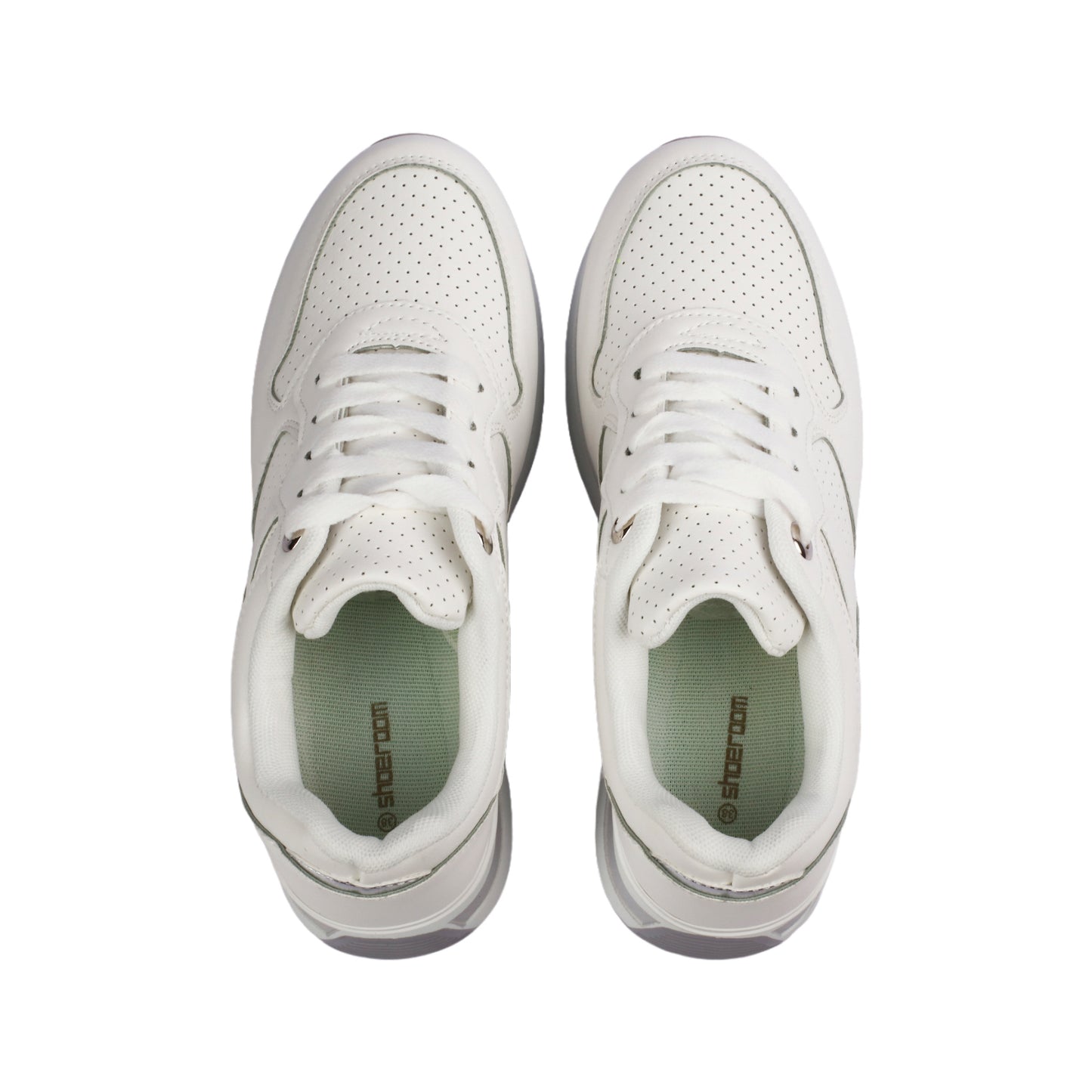 Sleek Perforated Leather Sneakers