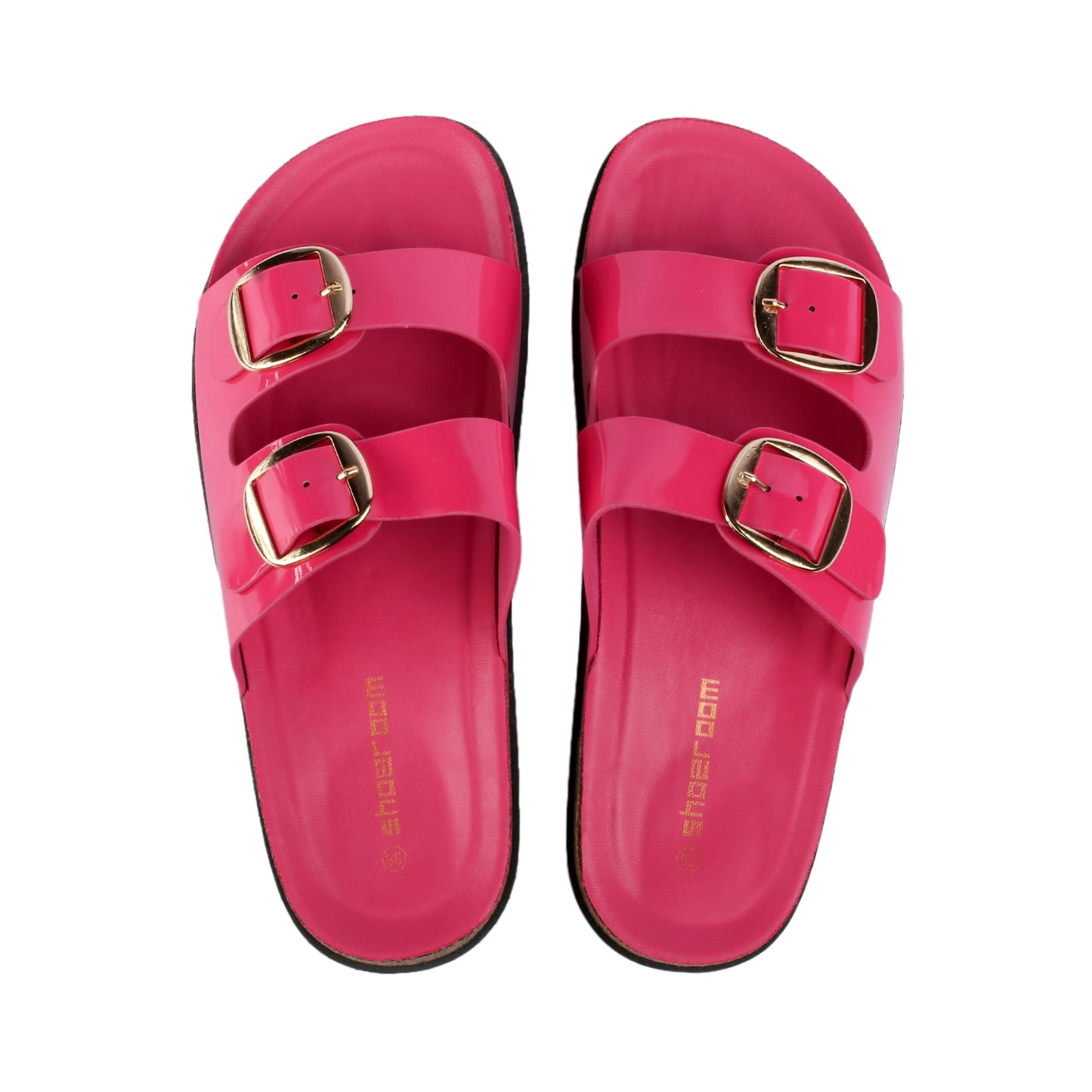 Solid Double Buckle Slipper