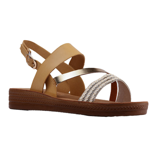 Strass Strap Flat Sandal
