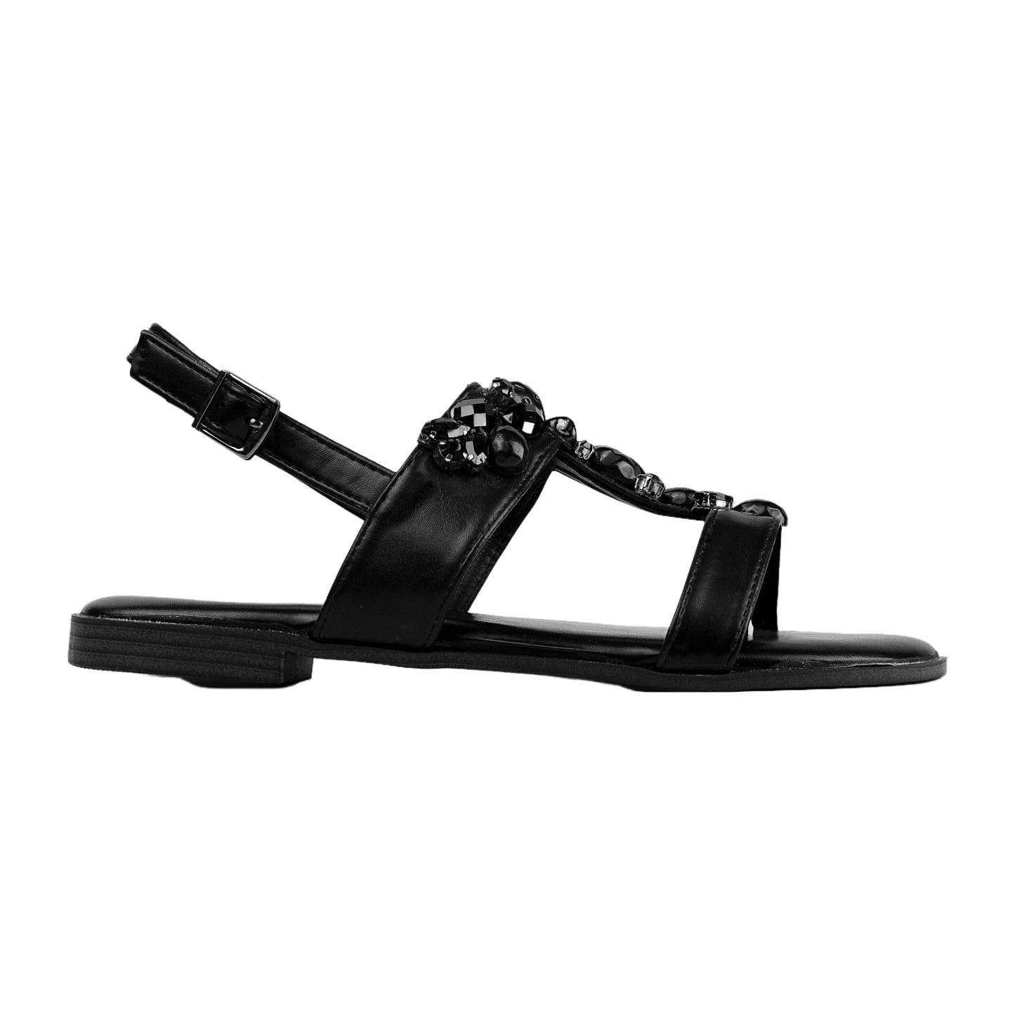 Chic Shiny Strass Flat Sandal
