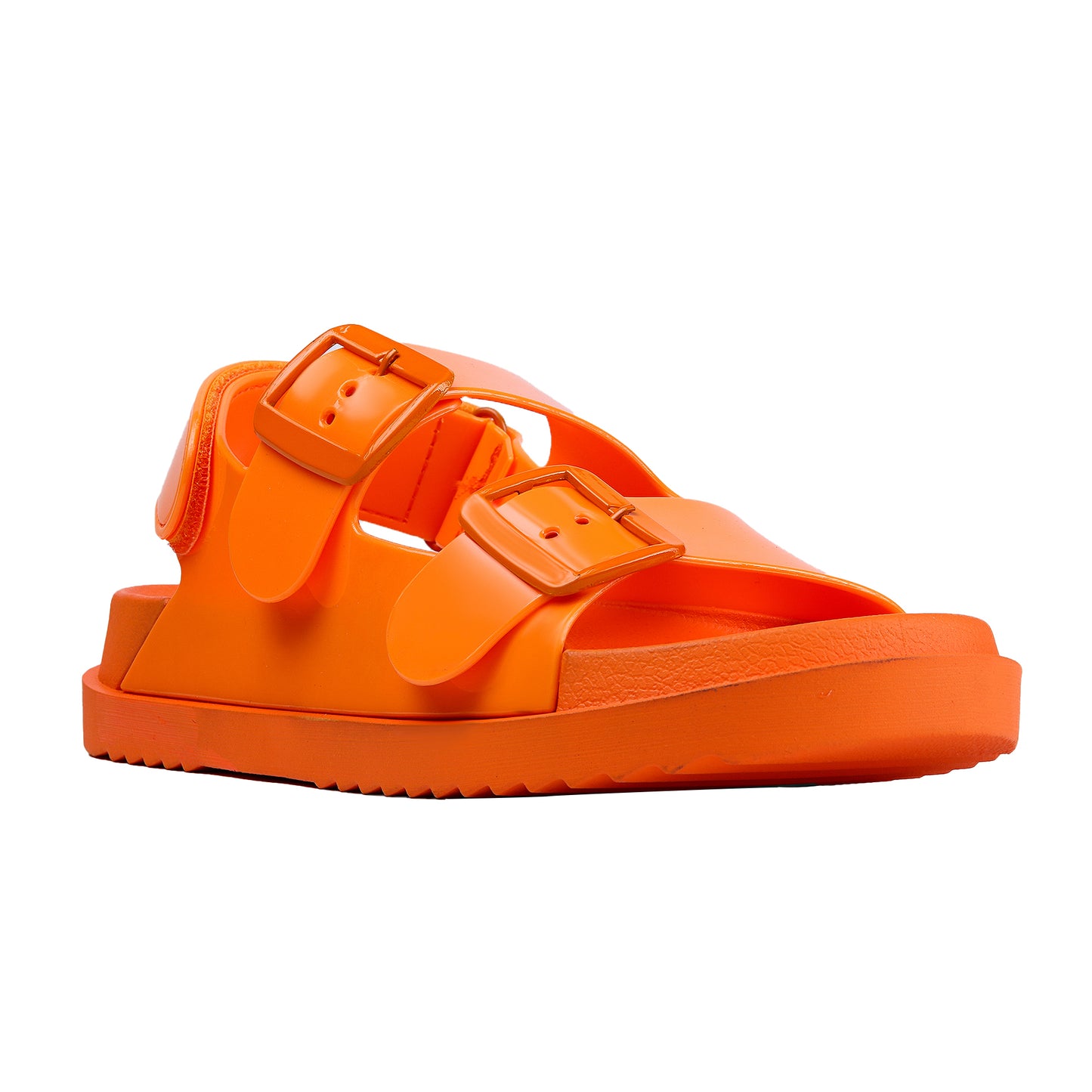 صندل بكعب مفتوح مع إغلاق فيلكرو عند الكاحل