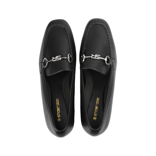 Low Heel Loafer with Silver Detail