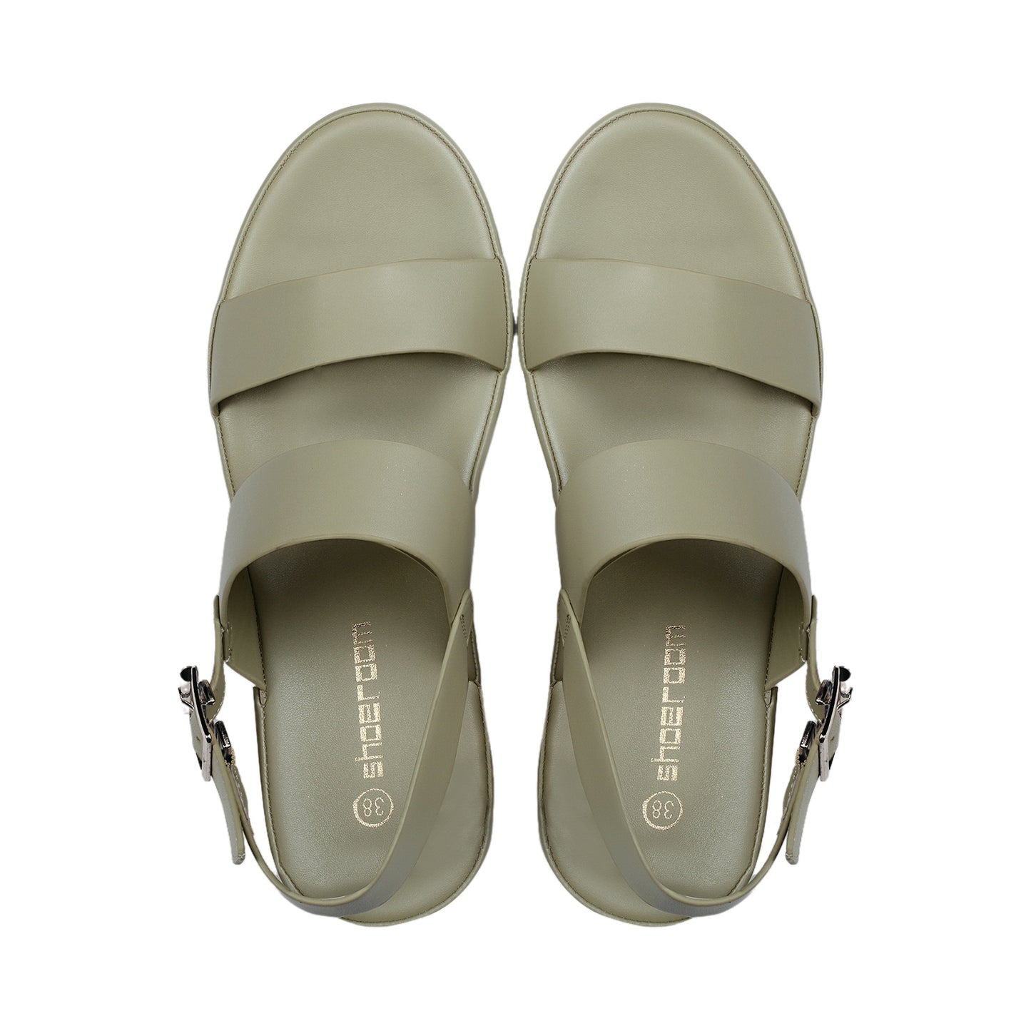 Wedge Heel Leather Sandal