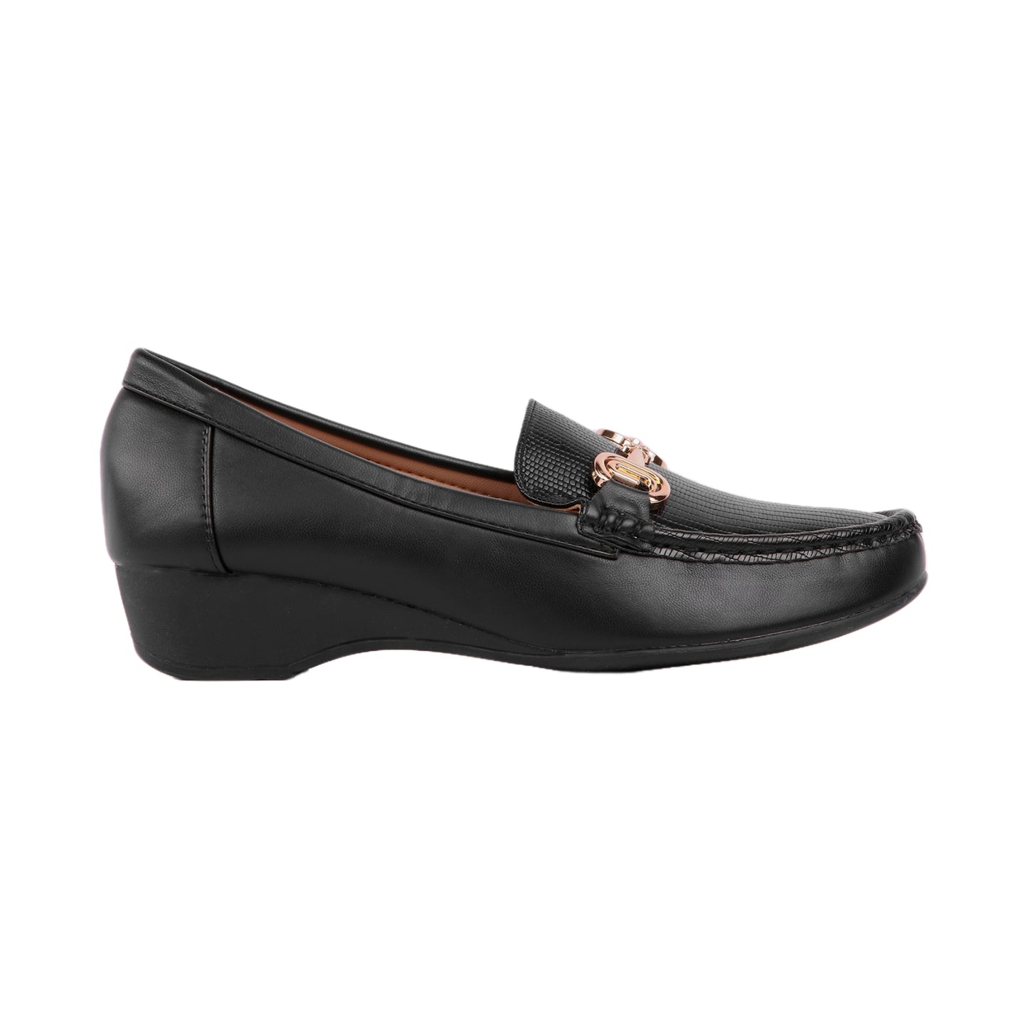 Classic Loafer with Gold Buckle