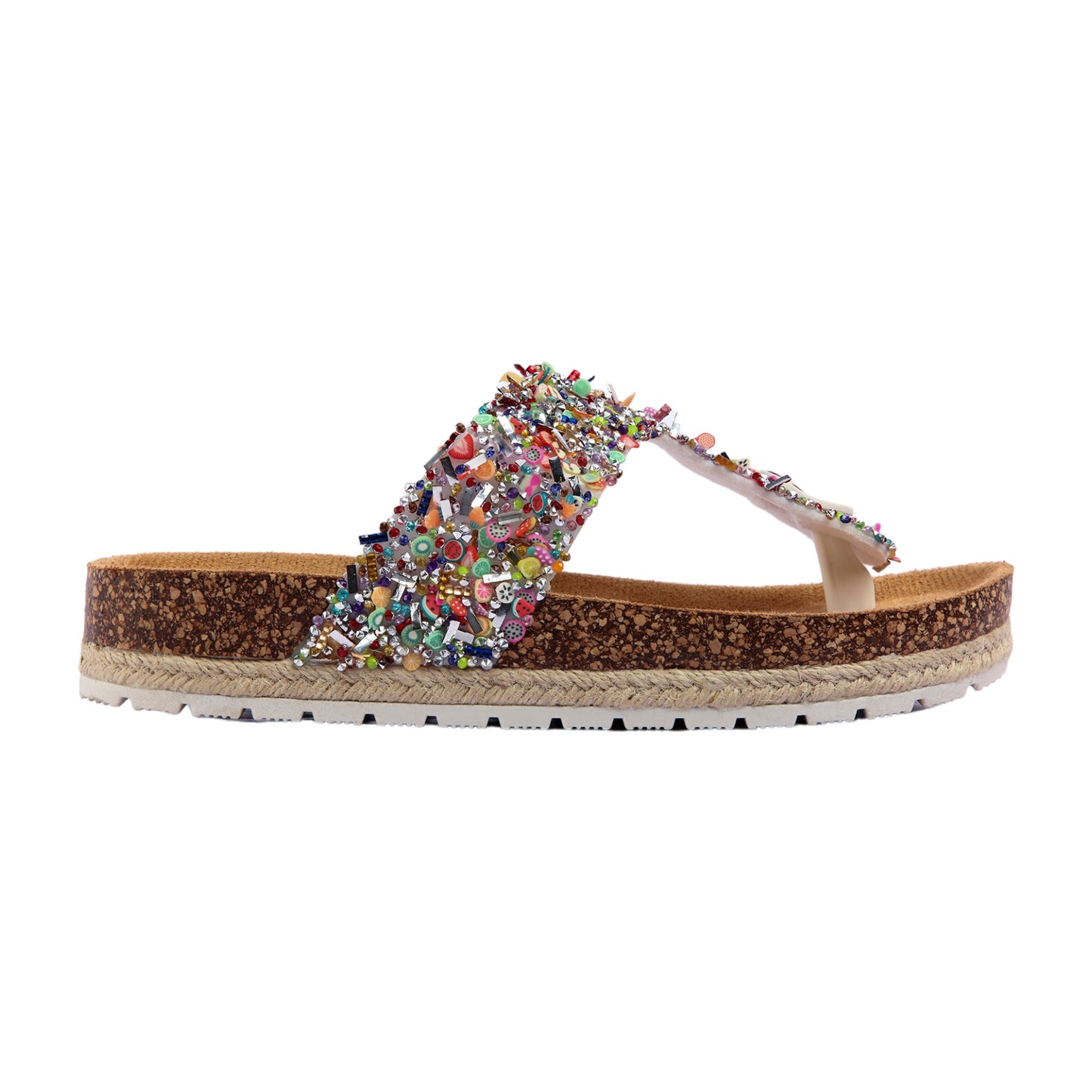 Colorful Beads Flat Slipper